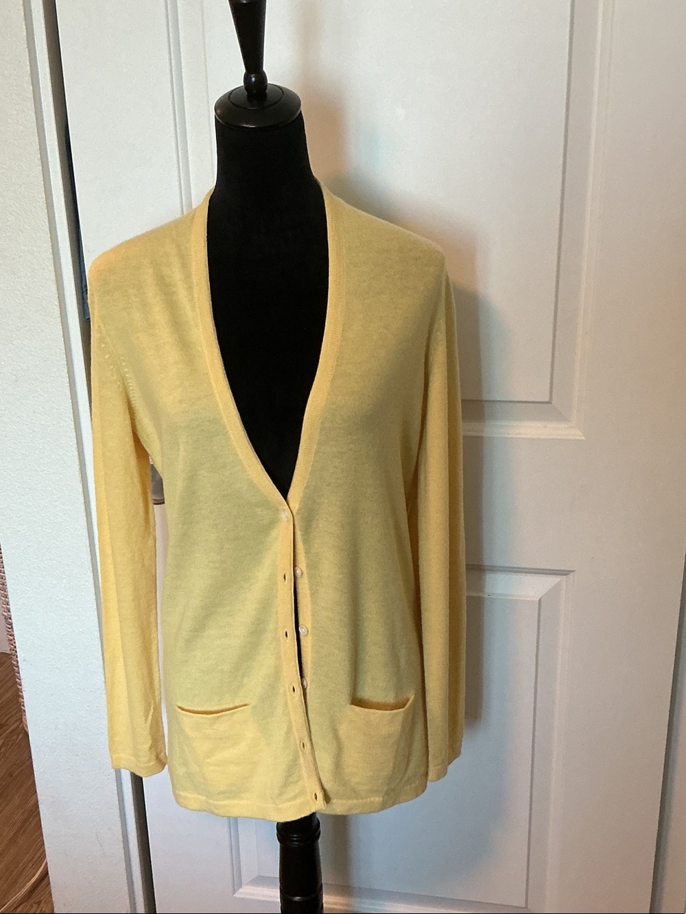 Mendocino Yellow Knit Cardigan M